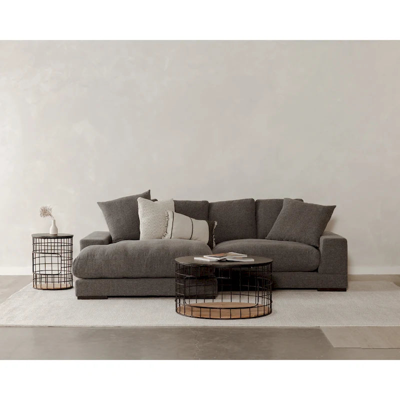 Canapé sectionnel réversible avec méridienne convertible | Cadre en bois massif | Polyester, 106 po L