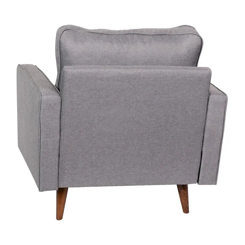 Chaise rembourrée capitonnée compacte avec pieds en bois