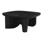 Table basse rustique en acacia massif | Naturel ou noir vieilli | Capacité de 45 kg