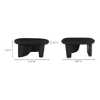 Table basse rustique en acacia massif | Naturel ou noir vieilli | Capacité de 45 kg