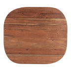 Table basse rustique en acacia massif | Naturel ou noir vieilli | Capacité de 45 kg