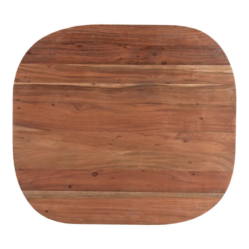 Table basse rustique en acacia massif | Naturel ou noir vieilli | Capacité de 45 kg