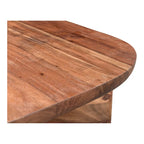 Table basse rustique en acacia massif | Naturel ou noir vieilli | Capacité de 45 kg