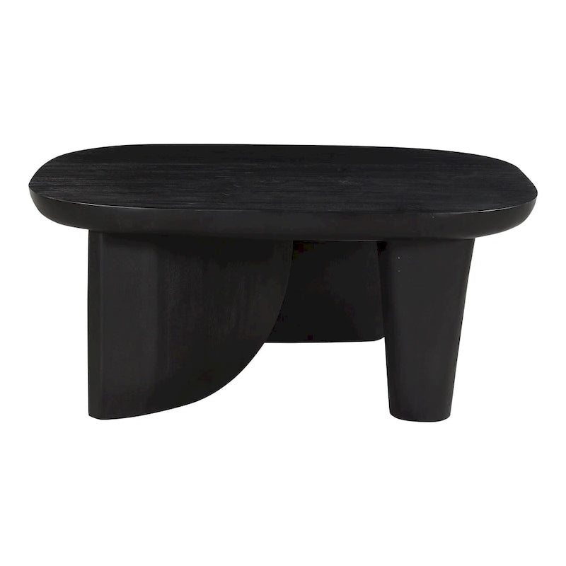 Table basse rustique en acacia massif | Naturel ou noir vieilli | Capacité de 45 kg