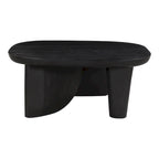 Table basse rustique en acacia massif | Naturel ou noir vieilli | Capacité de 45 kg