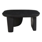 Table basse rustique en acacia massif | Naturel ou noir vieilli | Capacité de 45 kg