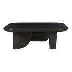 Table basse rustique en acacia massif | Naturel ou noir vieilli | Capacité de 45 kg