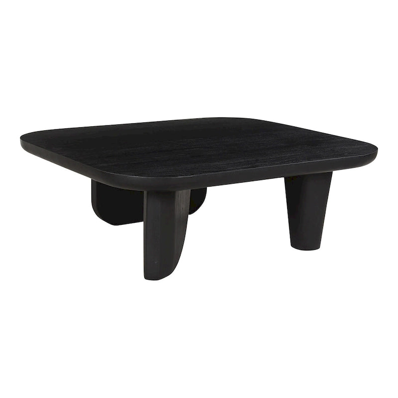 Table basse rustique en acacia massif | Naturel ou noir vieilli | Capacité de 45 kg