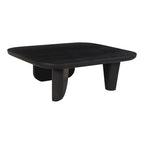 Table basse rustique en acacia massif | Naturel ou noir vieilli | Capacité de 45 kg