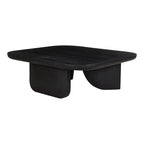 Table basse rustique en acacia massif | Naturel ou noir vieilli | Capacité de 45 kg