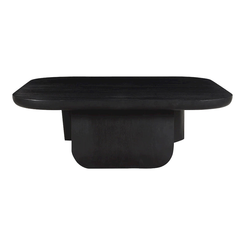 Table basse rustique en acacia massif | Naturel ou noir vieilli | Capacité de 45 kg