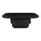 Table basse rustique en acacia massif | Naturel ou noir vieilli | Capacité de 45 kg