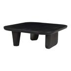 Table basse rustique en acacia massif | Naturel ou noir vieilli | Capacité de 45 kg