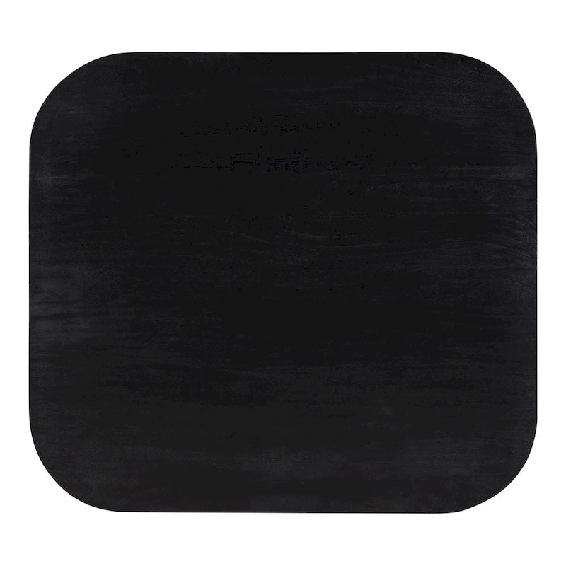 Table basse rustique en acacia massif | Naturel ou noir vieilli | Capacité de 45 kg