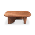 Table basse rustique en acacia massif | Naturel ou noir vieilli | Capacité de 45 kg