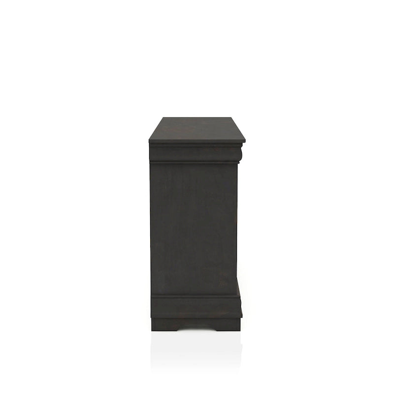 Commode 8 tiroirs en bois massif avec miroir | Chambre traditionnelle | Poignées tombantes antiques