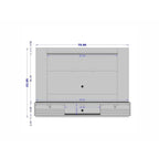 Meuble TV mural flottant de 180 cm | Style moderne du milieu du siècle | Convient aux téléviseurs de 65 po