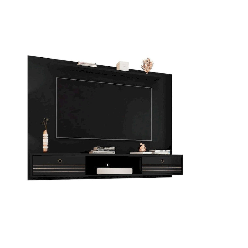 Meuble TV mural flottant de 180 cm | Style moderne du milieu du siècle | Convient aux téléviseurs de 65 po