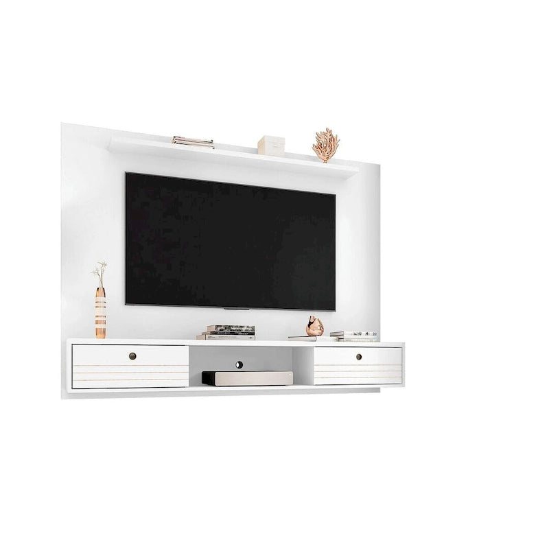 Meuble TV mural flottant de 180 cm | Style moderne du milieu du siècle | Convient aux téléviseurs de 65 po