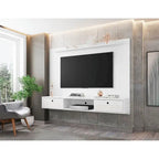 Meuble TV mural flottant de 180 cm | Style moderne du milieu du siècle | Convient aux téléviseurs de 65 po