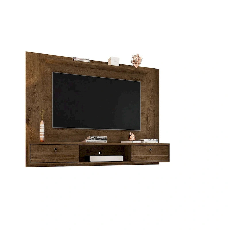 Meuble TV mural flottant de 180 cm | Style moderne du milieu du siècle | Convient aux téléviseurs de 65 po