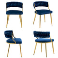 Lot de 4 chaises de salle à manger modernes en velours