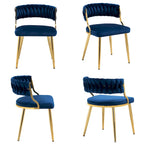 Lot de 4 chaises de salle à manger modernes en velours