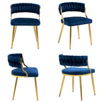 Lot de 4 chaises de salle à manger modernes en velours