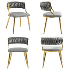 Lot de 4 chaises de salle à manger modernes en velours