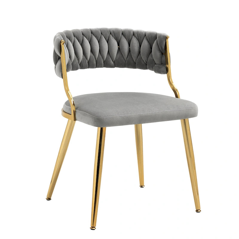 Lot de 4 chaises de salle à manger modernes en velours