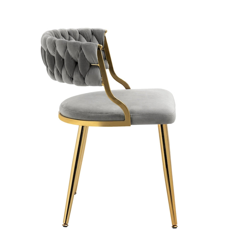 Lot de 4 chaises de salle à manger modernes en velours
