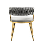Lot de 4 chaises de salle à manger modernes en velours