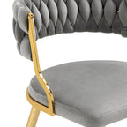 Lot de 4 chaises de salle à manger modernes en velours