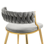Lot de 4 chaises de salle à manger modernes en velours