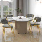 Lot de 4 chaises de salle à manger modernes en velours