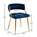 Lot de 4 chaises de salle à manger modernes en velours