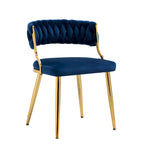 Lot de 4 chaises de salle à manger modernes en velours