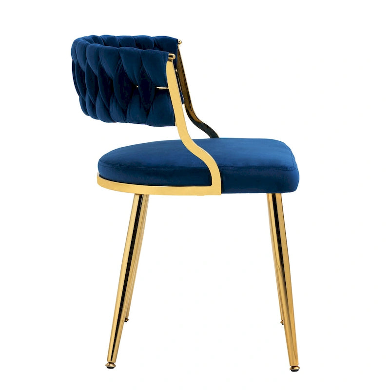 Lot de 4 chaises de salle à manger modernes en velours