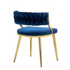 Lot de 4 chaises de salle à manger modernes en velours