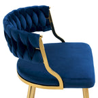 Lot de 4 chaises de salle à manger modernes en velours