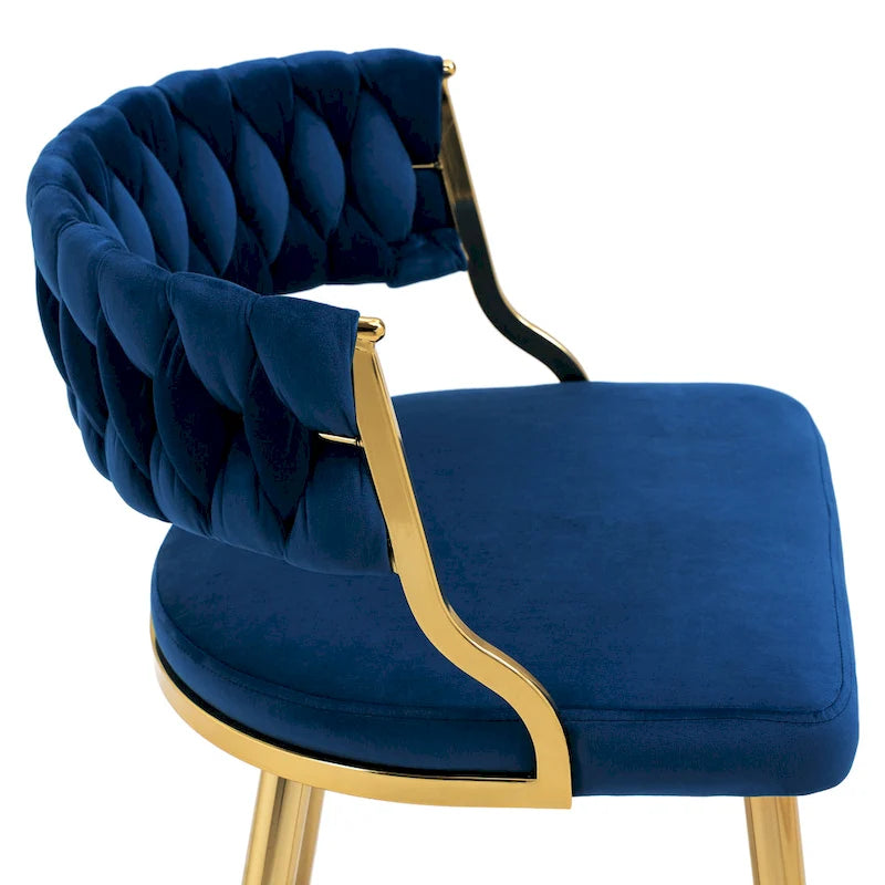 Lot de 4 chaises de salle à manger modernes en velours
