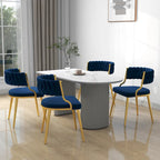 Lot de 4 chaises de salle à manger modernes en velours
