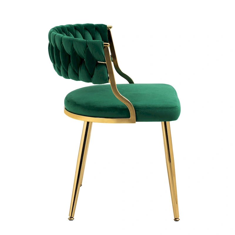 Lot de 4 chaises de salle à manger modernes en velours