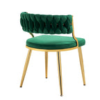 Lot de 4 chaises de salle à manger modernes en velours