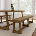 Banc de salle à manger classique en bois massif - 86