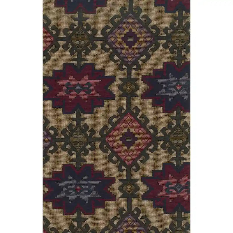 Double Papasan Chair with Tapestry Cushion | Rattan Base | Seats 2, Eco-Fill