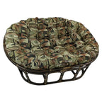 Fauteuil double Papasan avec coussin tapisserie | Base en rotin | 2 places, Eco-garnissage