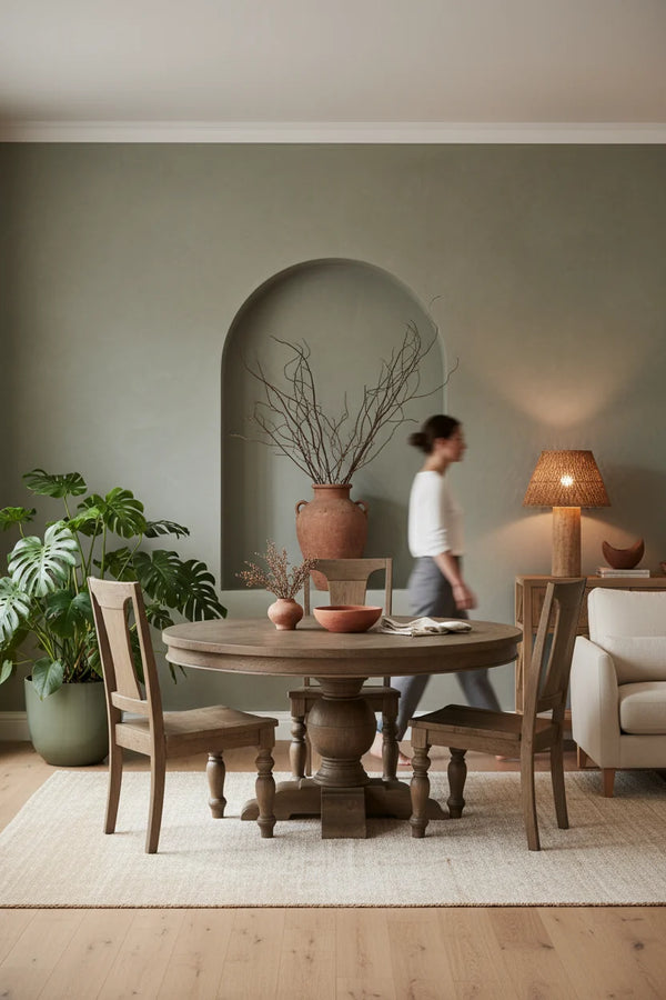 Copper Grove Abenberg Weathered Mango Round Dining Table