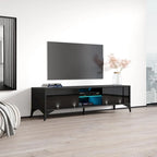 Meuble TV moderne de 160 cm | Façades haute brillance et corps mat | Convient pour TV de 70" | Fabriqué en Europe