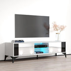 Meuble TV moderne de 160 cm | Façades haute brillance et corps mat | Convient pour TV de 70" | Fabriqué en Europe